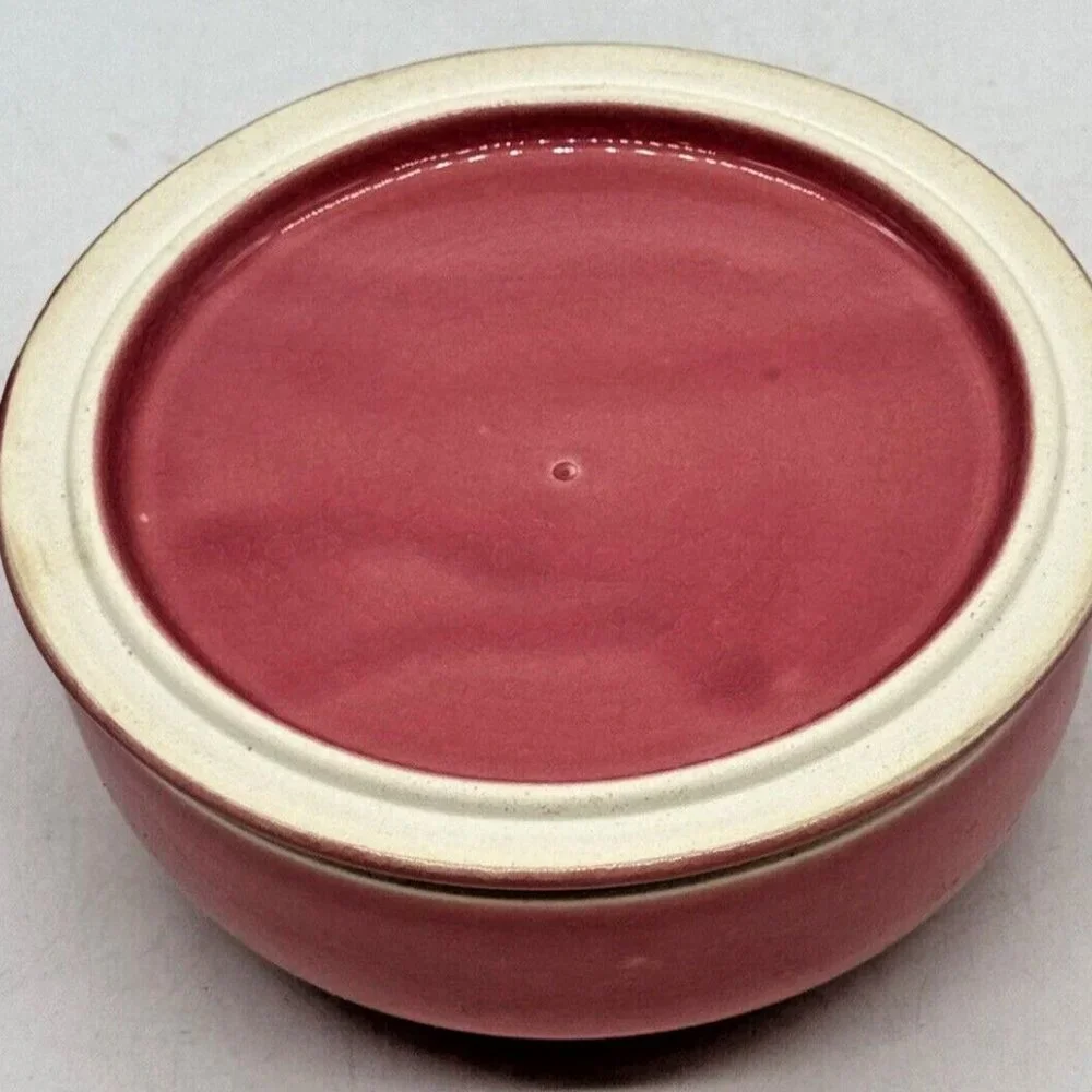 Moriyama Hand Painted Covered Dish‎ Bowl Powder Jar Rose Japan Floral Vintage